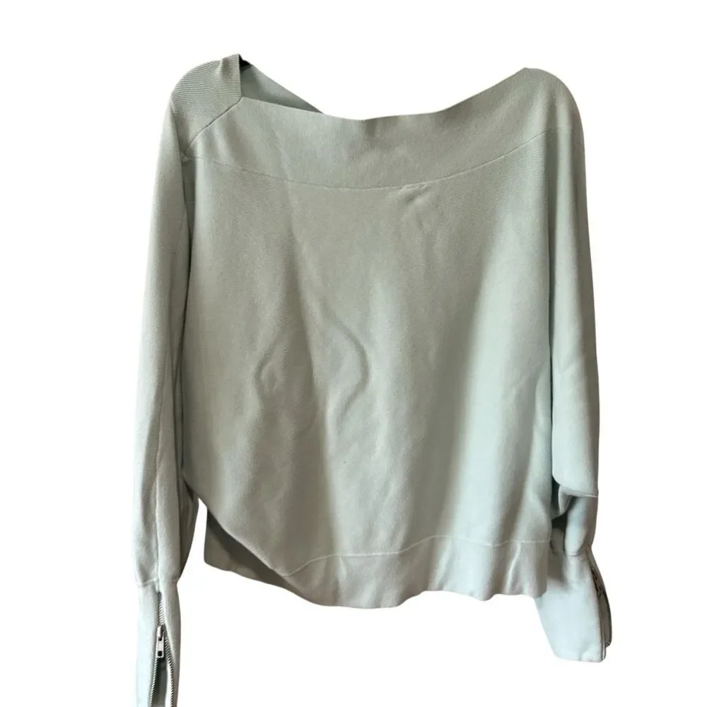 Revolve Free People Light Green Hide And Seek Sweater Long Sleeve Top